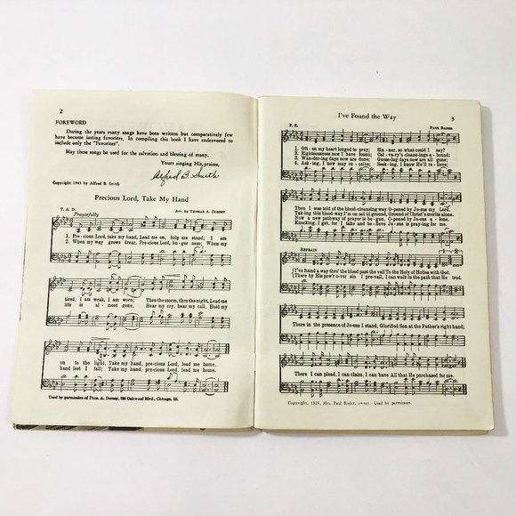 Singspiration Gospel Favorites Vol 1 Songbook 1943 Smith Solo Duet Trio Group - Picture 6 of 7